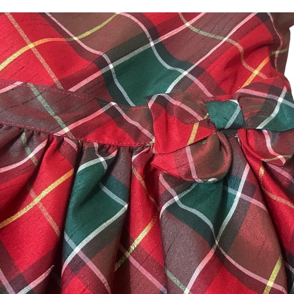 Gymboree Plaid Dress Girls Size 7 Red Excellent Holiday Christmas‎ Taffeta